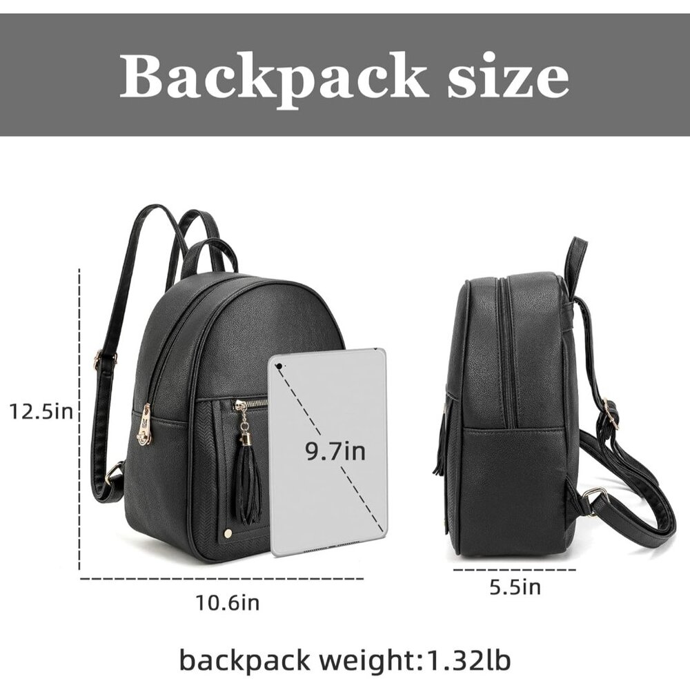 Stylish Medium Women's Backpack With Secure Zippe… - image 3